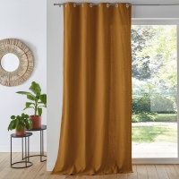 Штора Однотонная 100 хлопок Panama 260 x 140 см каштановый LA REDOUTE INTERIEURS  фото, kupilegko.ru